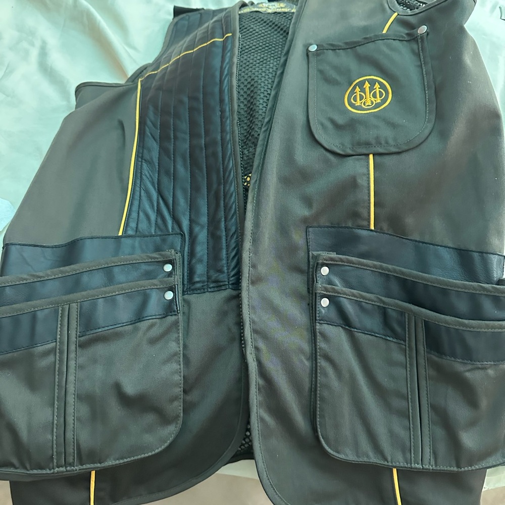 Yellow and Brown Quilted Utility Vests - Picture 3 of 5